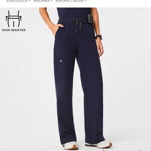 High-Waisted Navy Women's Pants